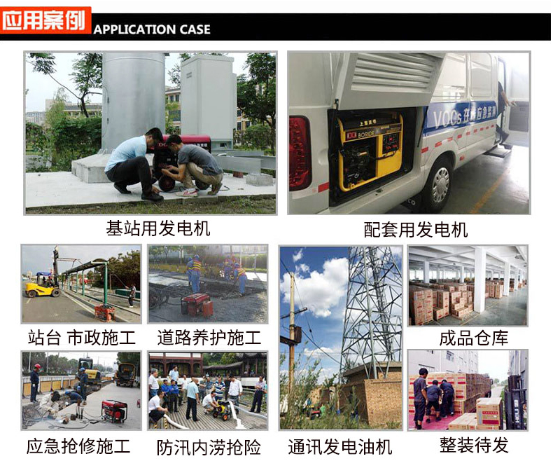 DM系列單三相5kw汽油發電機應用案例