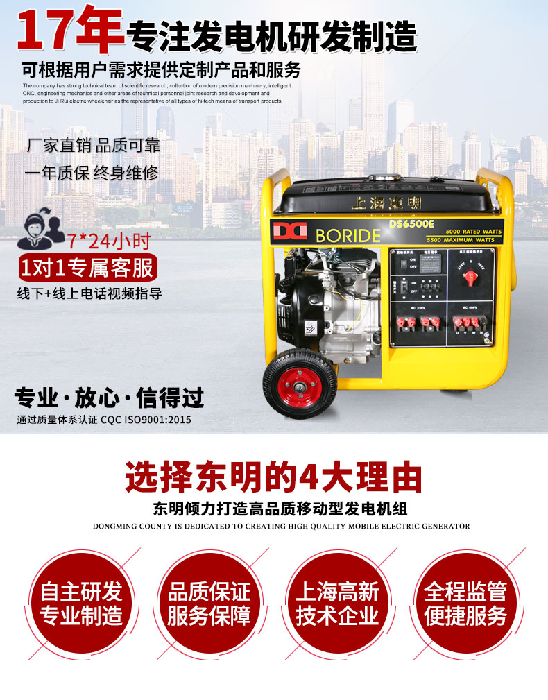 單三相5kW小型汽油發(fā)電機組 主圖